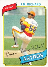 J.R. Richard 1980 Topps 50 Houston Astros Baseball Card