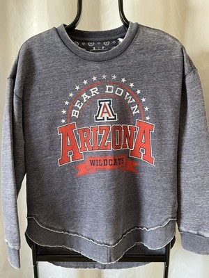 Pressbox Women's Arizona Wildcats Navy Captain Crew Pullover Sweatshirt