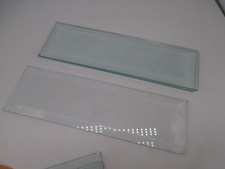 Lot of 3-10"x3" Rectangle Beveled Top Flat Back for Stained Glass Supplies Clear