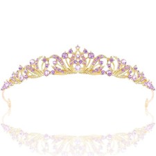 Purple Tiara Crowns for Women Girls Wedding Tiara Princess Tiara for Wedding Pro