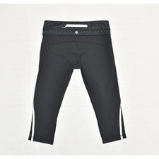 Lululemon Women's Capri Skinny Legging Pull On Gym Polyester Black Size 8