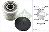 INA Generatorfreilauf FüR Mercedes R-KLASSE (W251,V251); Mercedes Vito / (W639)