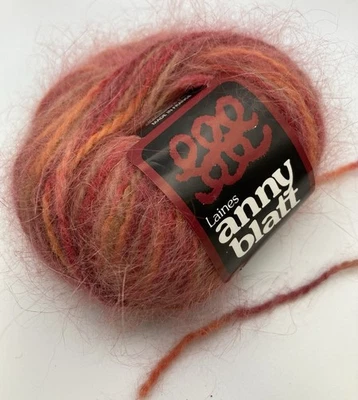 Anny Blatt Angora Super Yarn 1 Skein Color Orange Pourpre 454 Angora/Wool 25g - Photo 1/3