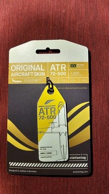 Aviationtag Tags ATR72-500 PR-PDH Gelb Weiß