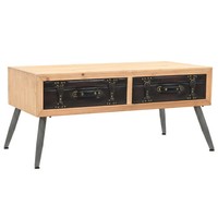 Tinkaro Couchtisch Tannenholz Massiv 115 × 55 × 50 Cm