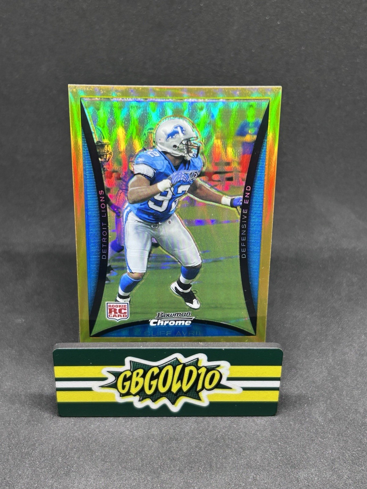 Cliff Avril Bowman Chrome #BC16 Gold Refractor