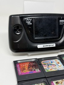 SEGA Game Gear Handheld System - Black + 6 GAMES Tested And Working