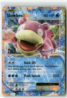 2016 Pokemon XY Evolutions Slowbro EX 26/108 Holo Rare NM