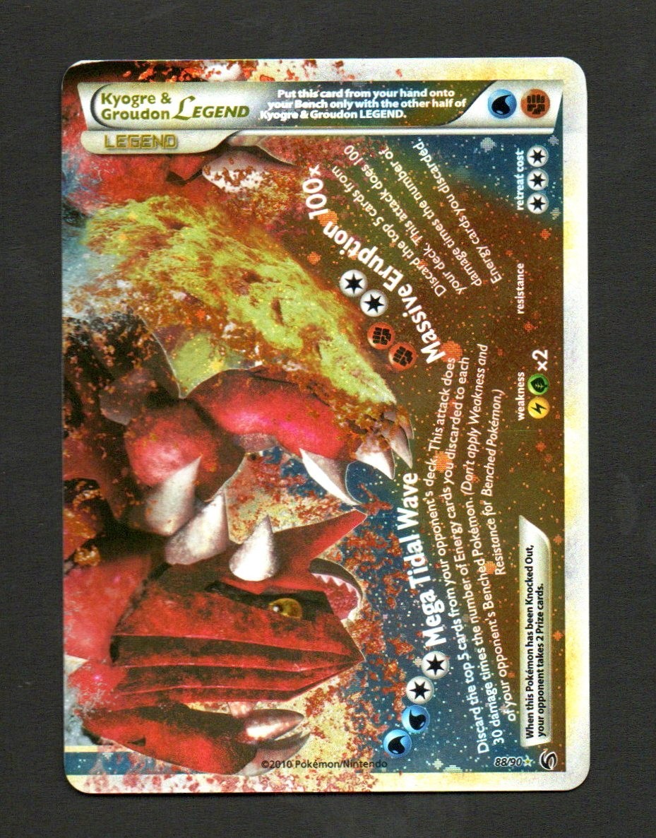 Kyogre Groudon Legend (Bottom) 88/90 Undaunted Holo NM- VLP