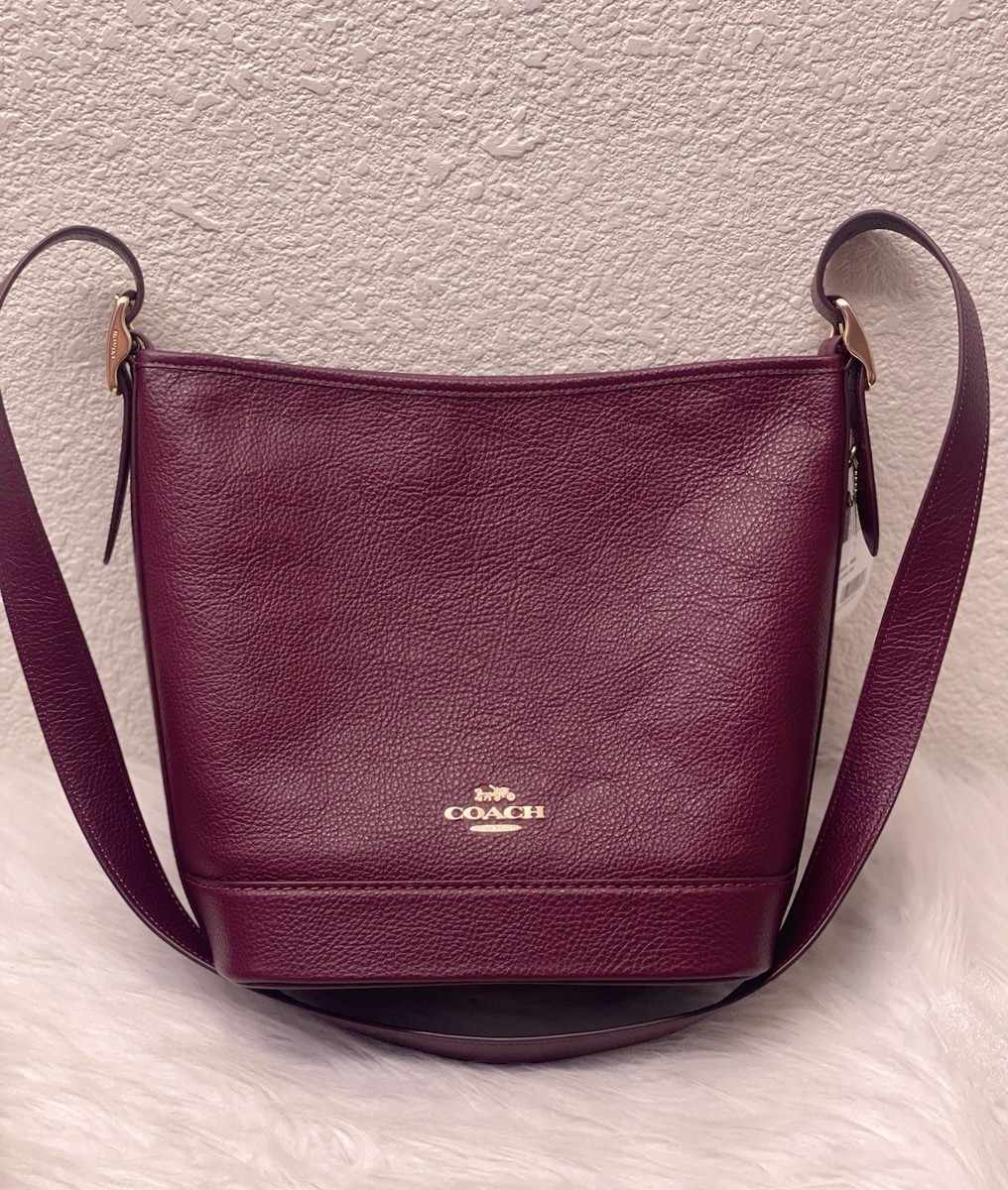 NWT Coach Leather Jude Duffle Bag CBH18 in Dark wine | eBay