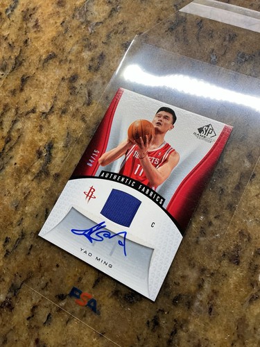 YAO MING 2008-09 SP Game Used Authentic Fabrics GAME USED Patch Auto #/15 Read