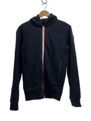 Felpa con cappuccio e zip MONCLER S cotone nero F20918G75000 usata