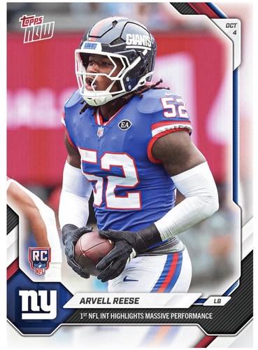 Arvell Reese - 2026-27 NFL Topps NOW® - Card 43 - PR: 2292