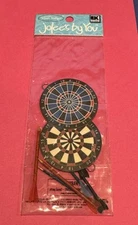 RARE Jolees Mini Dartboards Darts Bar Pub Recreation League Target Scrapbook