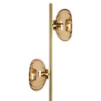 Stehleuchte Metall Glas Gold Osram E14 Schlafzimmer H:170 Cm Stehlampe BüRo