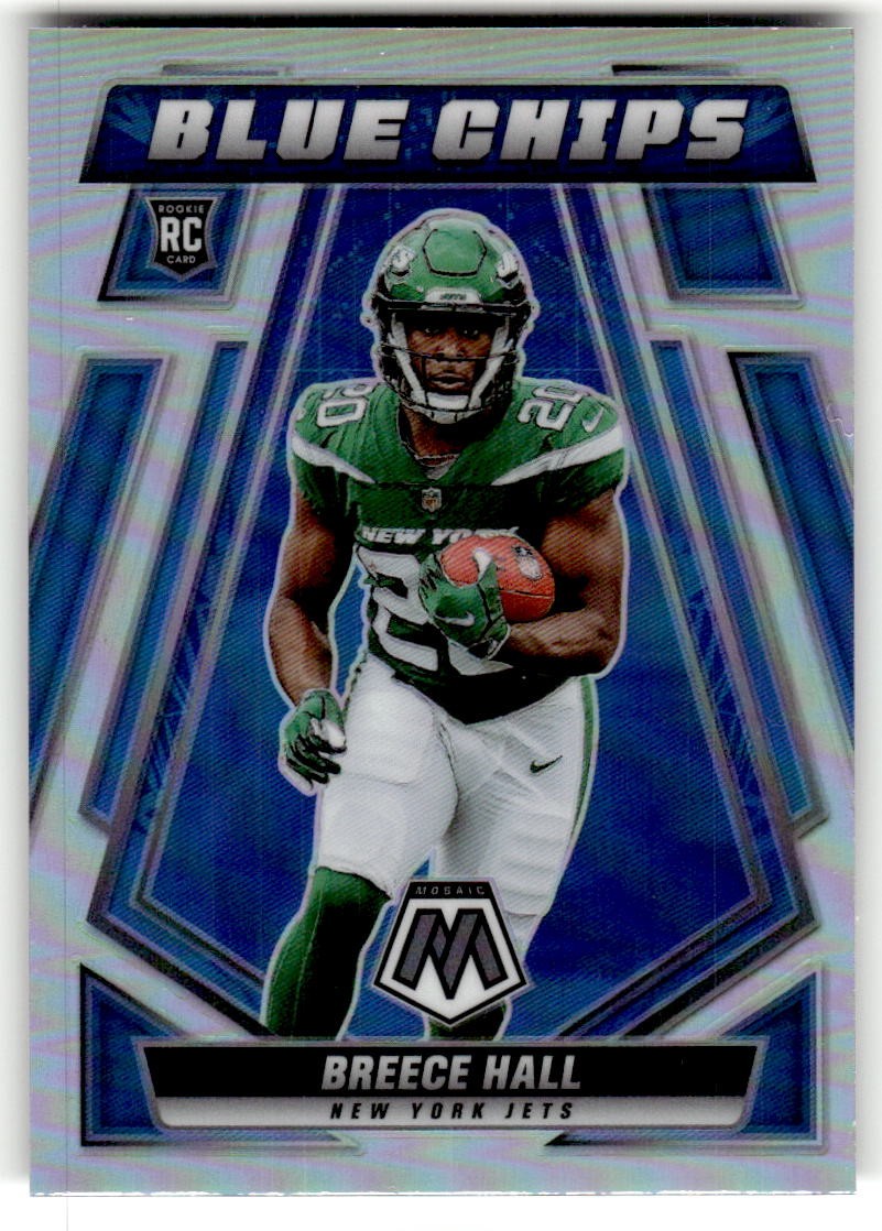 2022 Panini Mosaic Breece Hall Blue Chips Silver #BC-12