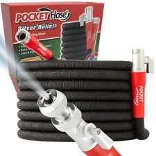 Pocket Hose Silver Bullet 2.0 Expandable Garden Hose 100-FT Adjustable Turbo