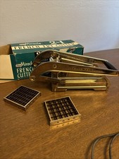 Vintage EKCO Miracle Stainless Steel French Fry Cutter T-10 USA with Two Blades