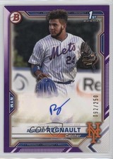 2021 Bowman Paper Prospect Purple Border 92/250 Andres Regnault Auto 0fp5