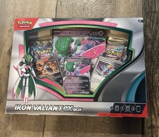 IRON VALIANT EX BOX Pokemon TCG 4 Booster Packs + 4 Foil Promo Cards SEALED NEW