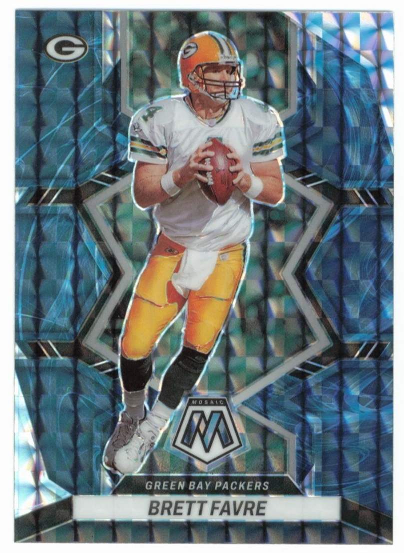 2022 Panini Mosaic Football Card #75 Brett Favre Genesis SSP Packer HOF Legend