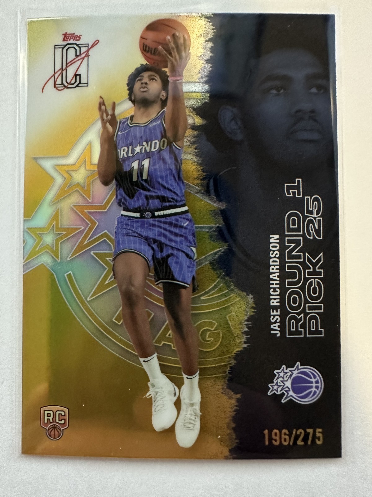 2025-26 Topps Signature Class Jase Richardson Rookie Yellow Refractor /275 (RC)