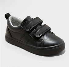 Cat & Jack Toddler Boys Dino Sneakers Black Size 6T Hook Loop Shoes New