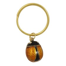 Brown and Black Ladybug Keychain Bag Charm - PT710KC
