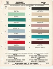 1958 1959 1960 1961 Mercury Meteor Monterey Comet Paint Chips Ditzler