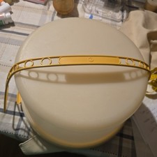 Vintage Tupperware Cake Carrier 12" Round Harvest Gold 60s 70s Retro Baking