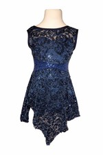 A Wish Come True 16317 Girls Dance Costume Navy Blue Lyrical Large Child