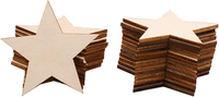 25 StüCke Holzsterne Holz Stern Holzscheiben Zum Basteln Und Bemalen Diy Baumsch