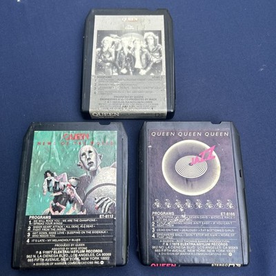 QUEEN 8 Track Tape LOT OF 3 Untested Jazz, News Of The world, The Game