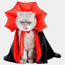 Dog Halloween Pet Cosplay Outfit Adjustable Cloak Harness Outfit for Cosplay