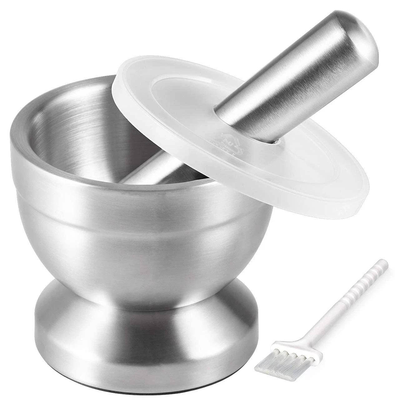 Stainless Steel Mortar and Pestle Set Herb Grinder Pill Crusher for Spices Herbs
