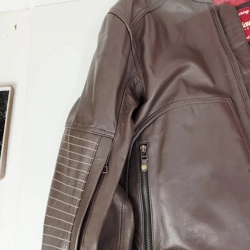 Indian Motorcycle Men's Phoenix Leather Jacket W/ Armor Brown New Small & 3XL image 5