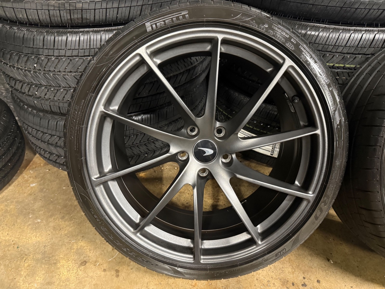 MCLAREN 720S SATIN GRAY OEM  FORGED WHEELS & TIRES