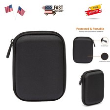 Stylish Black Portable Hard Drive Case - Compact  Protective Storage Solution