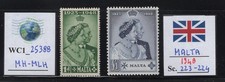 WC1_25388.BRITISH COL.:MALTA. 1948 25th WEDDING ANNIV. Sc.223-224. MH-MLH