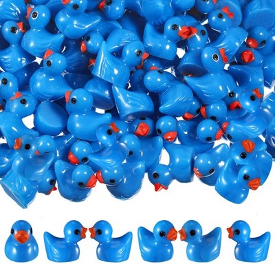 MiniInflat 150 Pcs Mini Resin Ducks Miniature Tiny Small, Dark Blue 