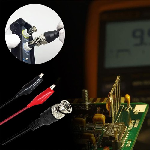 BNC Q9 to Double Alligator Clip Test Cable Probe Leads Oscilloscope Test (Pac - Picture 5 of 5