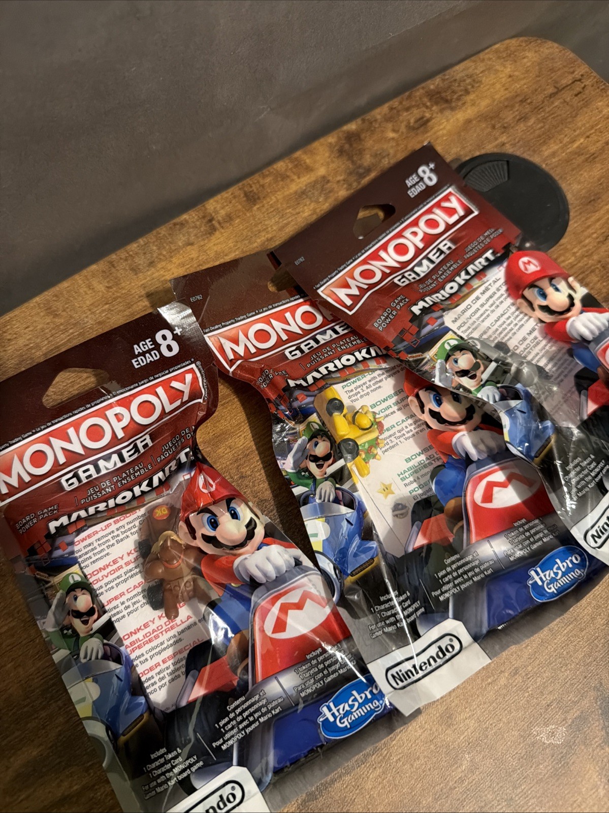 Monopoly Gamer Mario Kart Bowser, Donkey Kong y Pieza Ficha Plata NUEVO Nintendo