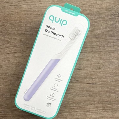 quip Sonic Toothbrush Lavender Soft Bristles Timer Replacement Heads