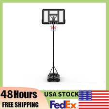 Portable Basketball Hoop Outdoor 7.5-10FT Adjustable Goal System w/44" Backboard