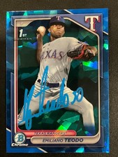 Emiliano Teodo Signed Card 2024 Bowman Sapphire In Person IP Autograph Auto