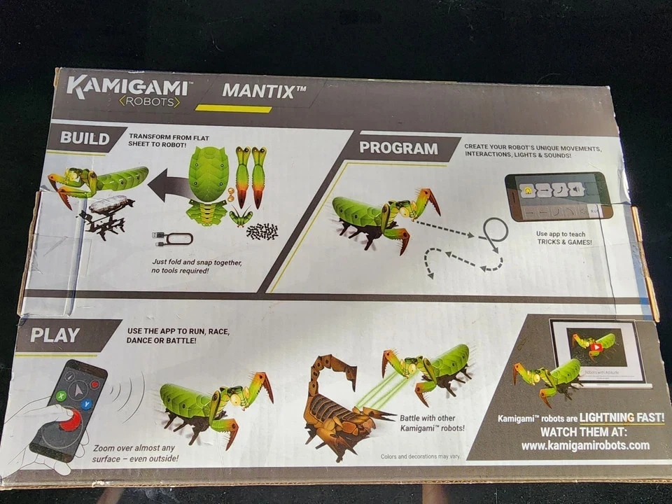 Nuevo kit de robot Kamigami MANTIX de Mattel Robotics Snap Together STEM Science Foto 3 de 4