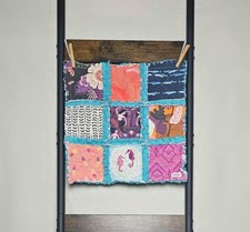 NEW Handmade Baby Quilt, Minky Rag Quilt, Lovey Blanket, Nicu Baby Blanket