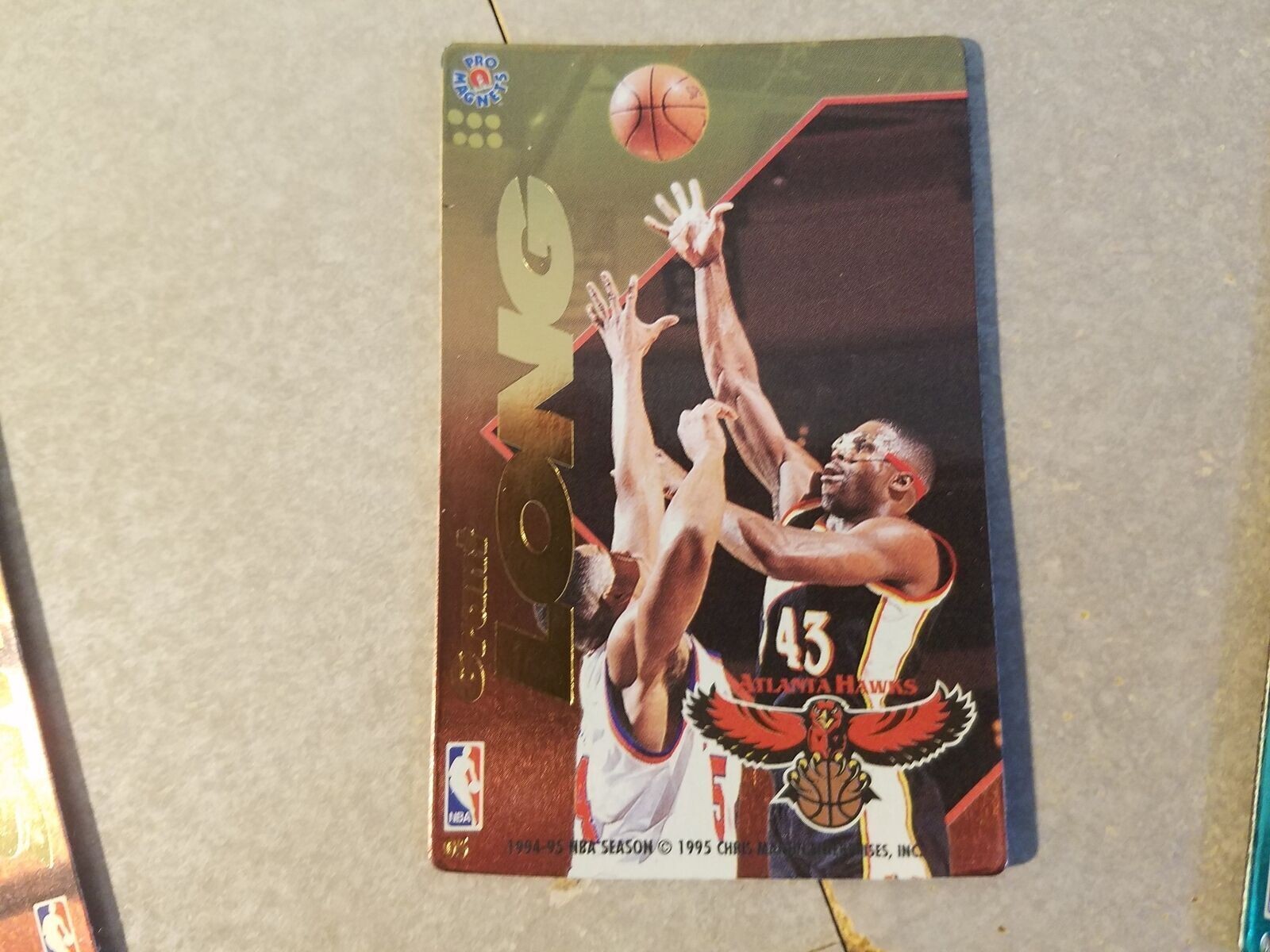 Grant Long Atlanta Hawks 1994 Chris Martin Enterprises NBA Pro Mags Magnet