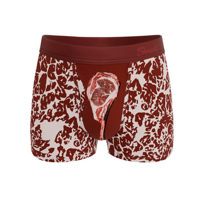 Shinesty Tomahawk Ball Hammock  Pouch Trunks | Marbled Meat Print