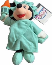 Disney Statue of Liberty Minnie Mouse Mini Bean Bag Plush 9" New York Souvenir